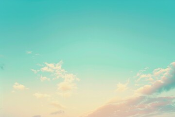 Poster - A plane soaring through a bright blue sky with puffy white clouds, ideal for travel and aviation-related uses