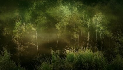 Wall Mural - dark dirty green brown khaki marsh olive abstract vintage background generative ai