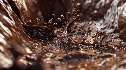 Poster - A close-up shot of a splash of liquid on a surface, great for use in scientific or industrial contexts