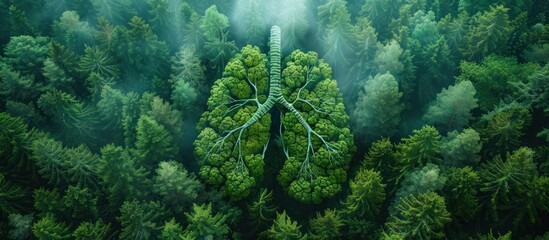 Sticker - Lungs of the Forest: A Symbolic Representation of Nature's Breath