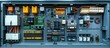 © MBRAMO - Detailed View of Electrical Panel Components