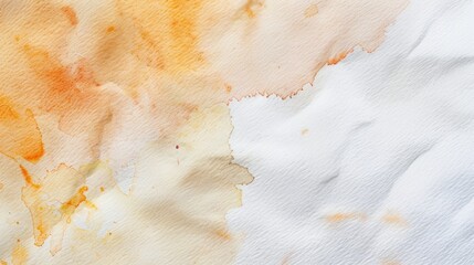 Poster - A close-up shot of a piece of paper with vibrant orange and white paint