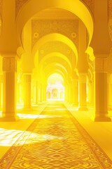 Poster - A hallway with classical architecture details, suitable for use in architectural or design projects