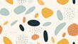 © kinara art design - Playful HandDrawn Abstract Shapes and Polka Dots Seamless Pattern