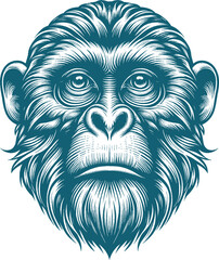 Wall Mural - monkey tattoo vector