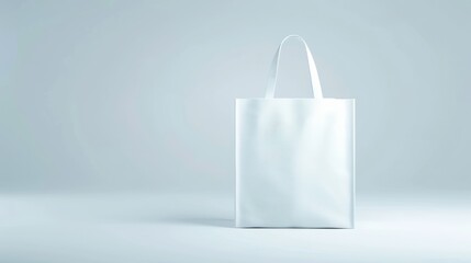 Sticker - Blank White Tote Bag Mockup.