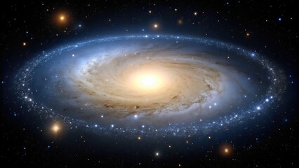 Elliptical galaxy with dense star clusters