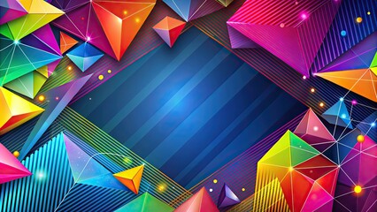 Wall Mural - Abstract background featuring colorful geometric shapes and lines, abstract, wallpaper, background, geometric, shapes, lines