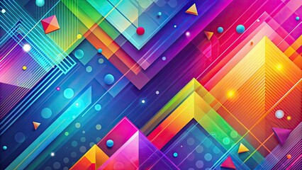 Wall Mural - of a colorful abstract background with geometric shapes , colorful, abstract, background,design, geometric, shapes, vibrant