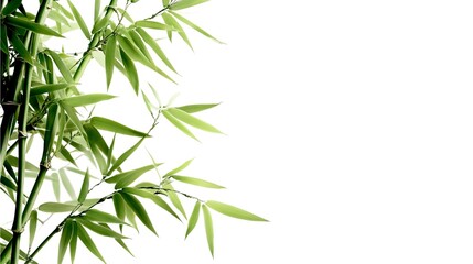 bamboo breeze leave on a white background