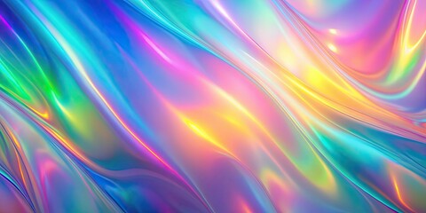 Canvas Print - Holographic gradient wallpaper with a mesmerizing visual effect, holo, holographic,gradient, wallpaper, background