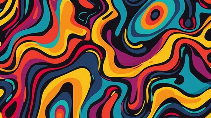 Vector illustration of rainbow psychedelic wave pattern. Rainbow psychedelic wave pattern. Rainbow color stripes. hypnotic line abstract background which is very good