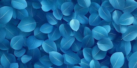 Aufkleber - Blue leaves background forming a repeating pattern for design