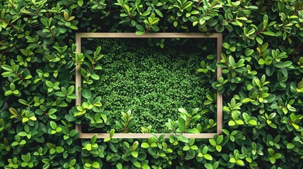 Poster - Green bush background with photo frame