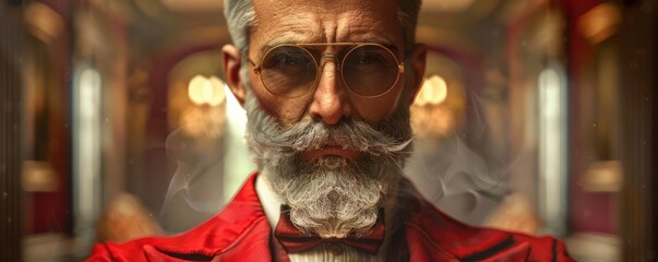 Elegant Senior Gentleman with White Beard and Mustache, Timeless Style, Classic Grooming, Aged Fashion, Classic Man, Mature Style, Fashion for Men Over 50