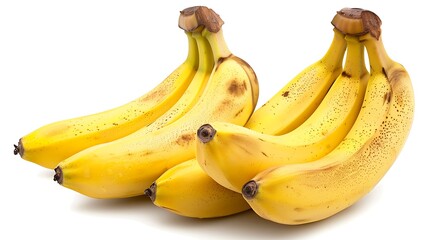 Canvas Print - Bunch of Ripe Yellow Bananas Isolated on White Background