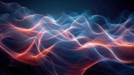 Mesmerizing digital visualization of undulating waves flowing energy and rhythmic patterns in a meditative and harmonious style