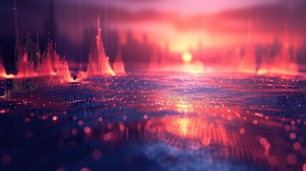 Poster - Mesmerizing Cosmic Spectacle of Aurora Lights in Vibrant Galactic Landscape   Serene and Otherworldly Digital Showcasing the Captivating Beauty of the Universe