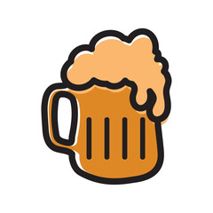 Wall Mural - Isolated glass beer icon Vector