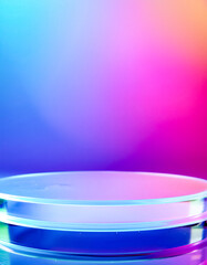 Poster - Glass Cylinder on Gradient Background