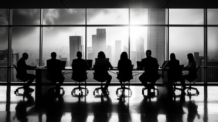 Poster - Business people working meeting corporate concept