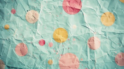 Poster - This textured paper features colorful, playful polka dots, ideal for creative projects and backgrounds