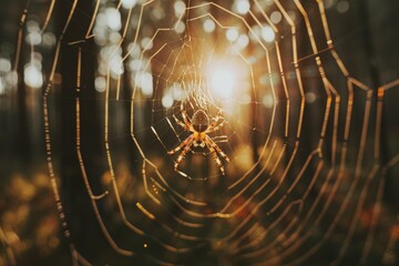close up spider web