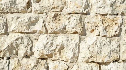 Poster - Light beige stone wall texture with copy space