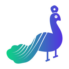 Wall Mural - peacock Gradient icon