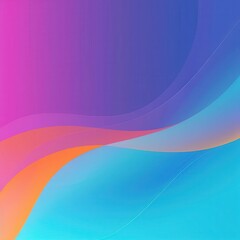 Poster - Abstract gradient waves in vibrant hues of pink, orange, and blue create a captivating and dynamic background for any design.
