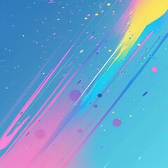 Poster - Vibrant abstract background featuring dynamic strokes and colorful splashes, perfect for modern design projects.