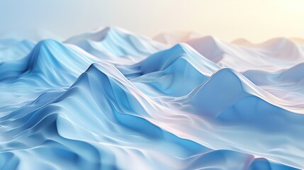 Wall Mural - Abstract Blue and White Landscape