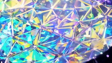 Wall Mural - As light hits the crystals kaleidoscopic patterns emerge dazzling the eye with their complexity.