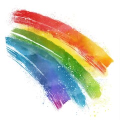 Wall Mural - rainbow chalk sketch on a white background