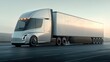 © happysunstock - Advanced Freight Truck on International Highway - Innovation in Transportation Technology, Generative Ai