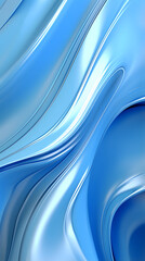 Digital blue and silver metal curve abstract graphic poster background