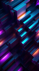 Wall Mural - Digital holographic linear linear geometric abstract graphic poster background