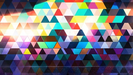 Poster - colorful triangle pattern shapes retro abstract background illustration art design backdrop copy space