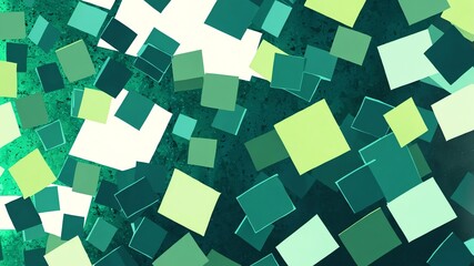 Poster - green random shapes retro abstract background illustration art design backdrop copy space