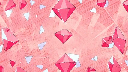 Poster - pink diamond pattern texture retro abstract background illustration art design backdrop copy space