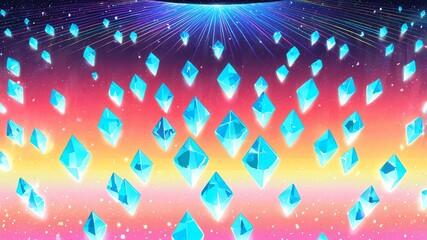 Poster - rainbow diamond pattern texture retro abstract background illustration art design backdrop copy space