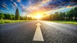 © nilawan - Road to Success at Sunset.