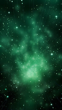 Digital green star glitter geometric abstract graphics poster background