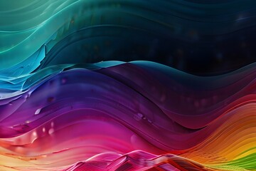 Wall Mural - Colorful wave abstract background Generative AI