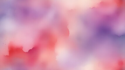 Wall Mural - Pastel seamless gradient pattern with noisy raster. Pink, red and purple vector bg with watercolor effect and paper texture. Blurred abstract background