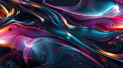 Vibrant, flowing liquid in a futuristic style