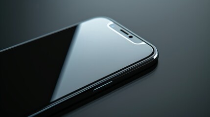 Poster - top view of a phone isolated, featuring its sleek and modern design