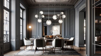 Poster - How can statement lighting be used to highlight architectural features in a room