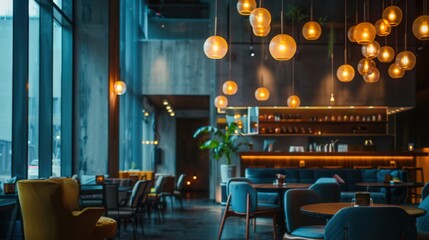 Poster - how can statement lighting enhance the visual appeal of commercial spaces like restaurants and hotel