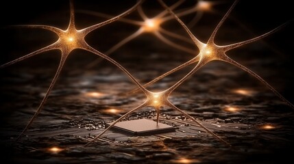 Poster -  Artificial Neural Network and Microchip Connection in a Dark Setting